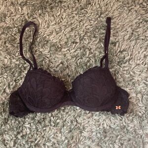 Savage X Fenty Black Lace Push-up Bra